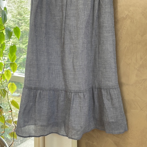 NWT Loft Checked Ruffle Cutout Back Midi Dress - Picture 8 of 11